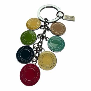 Coach Circles Cluster Medallion Keychain/Fob/Bag Charm - Excellent Condition